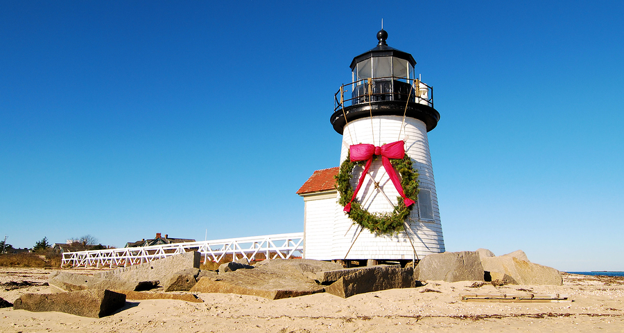 christmas lighthouses